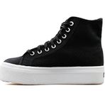 Superga Unisex Yetişkin 2708 HI TOP Ayakkabı, Black-FWhite-SP, 37 EU