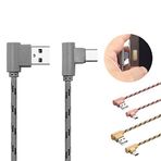 Superior Üstün Zrl® Angled USB Tip C kablo 90 derece naylon örgü USB Tip C USB A ve Fast Sync veri kablosu Galaxy S8/plus, Google Pixe, Nexus 6P için, OnePlus 5, Huawei Mate 9, Xiaomi 6 ve çok daha fazlası. 2m