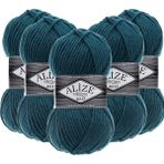 Süperlana Maxi El Örgü Ipi,%75 Akrilik%25 Yün, 5'li Paket, 100G/100M, 8-10 Numara Şiş Için, - Standart