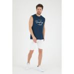 Süperlife Erkek Bisiklet Yaka Regular Fit Brooklyn Baskılı Tişört SPR22TS115 - Navy