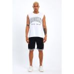 Süperlife Erkek Bisiklet Yaka Regular Fit Brooklyn Baskılı Tişört SPR22TS116 - White