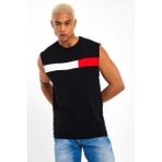 Süperlife Erkek Bisiklet Yaka Regular Fit Garnili Tişort SPR23AT346 - Siyah - M