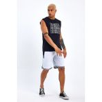 Süperlife Erkek Bisiklet Yaka Regular Fit Los Angeles Baskılı Tişort SPR22TS123 - Siyah - M