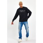 Superlife Erkek Bisiklet Yaka Regular Kalıp İnce Californıa Baskılı Sweatshırt SPR24SW125