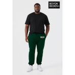 Superlife Erkek Büyük Beden Brooklyn 1970 Baskılı Paça Lastikli Jogger Ince Eşofman Altı SPR26BEA951-3 - 4XL - Koyu Yeşil