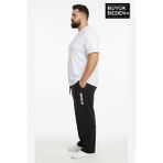 Superlife Erkek Büyük Beden Brooklyn Baskılı Rahat Kesim Lastikli Bel Paça Reçme Eşofman Altı SPR26EA952-2 - 4XL - Black