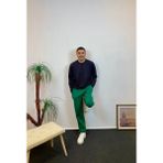 Superlife Erkek Içi Polarlı 3 Iplik Kalın Brooklyn Baskılı Eşofman Altı SPR24EA70 - Yeşil - XL