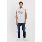 Süperlife Erkek Kapşonlu Regular Fit Tişört SPR22TS118 - Açik Mavi - 2XL