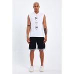 Süperlife Erkek Kapşonlu Standart &regular Fit Aır Baskılı Tişort SPR21Y07 - Beyaz - XL