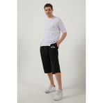 Superlife Erkek New York Baskılı Uzun Standart &regular Kalıp Şort SPR25SR086 - Black - 3XL