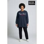 Superlife Kadın Tunik Büyük Beden Capri Island Baskılı ince Sweatshırt SPR26BTK990-1