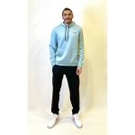 Süperlife Kapşonlu Uzun Kollu Baskılı Dar Kalıp Ince Erkek Sweatshirt Spr 2019K61 - Mint - Yeşil - XL