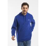 Süperlife Kapşonlu Uzun Kollu Baskılı Dar Kalıp Ince Erkek Sweatshirt Spr 2019K61 - Saks - 2XL