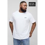 Superlife Süperlife Erkek Büyük Beden Air Baskılı Kısa Kol Bisiklet Yaka Tişört Günlük Stil İnce Kumaş SPR25BTS901 - White - 6XL