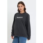 Superlife Süperlife Kadın Bisiklet Yaka Oversize Fit Brooklyn Baskılı Ince Sweatshirt Spr23swk330