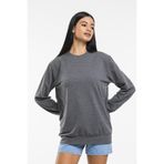 Superlife Süperlife Kadın Bisiklet Yaka Regular Kalıp İnce Pamuklu Sweatshirt SPR21K30