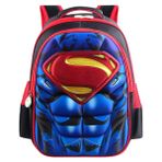 Superman Batman Çocuk Karikatür Okul Çantası Anaokulu Ilkokul Öğrencileri Sırt Çantası (Yurt Dışından) - Kırmızı