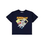 Süperman Krypto Baskılı 6-9 Yaş Tişört - Lacivert 6-7 Yaş