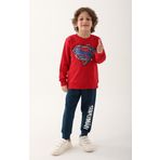 Superman L1623-3 Erkek Çocuk Kırmızı Eşofman Takımı