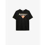 Superman Lisanslı Kısa Kollu Bisiklet Yaka Baskılı Oversize Tişört