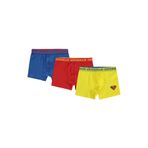 SUPERMAN Süperman 2-10 Yaş 3'Lü Boxer Set, 4-5 Yaş, D2K74192024W1, Sarı, erkek-çocuk