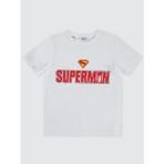 Superman Süperman Baskılı 6-9 Yaş Tişört - Beyaz 9-10 Yaş
