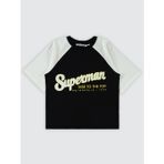Superman Süperman Baskılı 6-9 Yaş Tişört - Siyah 6-7 Yaş