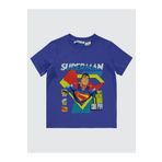 Superman Süperman Erkek Çocuk Tişört 2-5 Yaş Saks Mavisi