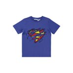 Superman Süperman Logolu 10-13 Yaş Tişört - Mavi