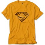 Supermn Distrod Logo Sarı Tişört Liyada - 3XL