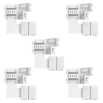 SUPERNIGHT RGBW Konnektör 90 Derece LED Şerit Konnektörleri 5 Pin L Shape 10 mm Wide SMD 5050 2835 RGBW/RGBWW LED Strip Lights PCB LED Köşe Bağlantı Kiti, 5 Adet