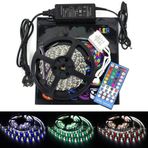 SUPERNIGHT RGBW LED şerit 12 V esnek LED ışık bandı 5 m / 16,4 ft 300 LED 5050 SMD LED Kit ışık çubuğu, 44 tuşlu IR uzaktan kumanda + güç kaynağı (RGB + soğuk beyaz)