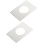 Supertool 2 adet kapı kilidi tamir plakası, paslanmaz çelik kapı tokmağı sabitleme plakaları kapı kilidi montajı için değiştirme, 55 mm yuvarlak montaj deliği (yapışkan bantlar dahil)