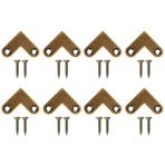Supertool L-Şekilli Düz Köşe Braketi, Antik Pirinç Dik Açılı Parantez Kalınlaştırılmış Bakır Köşe Kodu Çekmece Aynası Resim Çerçeveleri için Mobilya Konnektörleri (Bronz)