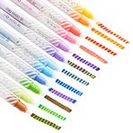 SUPERTOOL Pastel Fosforlu Kalem, Silinebilir Sihirli Fosforlu Kalem 12 Renk Sürpriz Kaplama Renk, Çocuklar, Kızlar, Öğrenciler, Arkadaşlar için Hediye