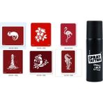 Supertrend Bukalemun Deniz Atı Spray Tattoo Geçici Sprey Dövme Seti - Siyah