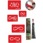 Supertrend Sonsuzluk Desenleri Hint Kınası ile Geçici Dövme Yapma Seti - Kırmızı