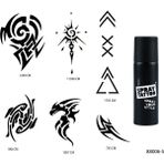 Supertrend Tribal Modeller Spray Tattoo Geçici Sprey Dövme Seti - Siyah