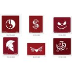 Supertrend Yingyang Dolar Geçici Dövme Şablonu Seti Sadece Desen - Siyah