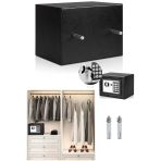 Superturbo 17X23cm Ev Otel Tipi Şifreli Ve Çift Anahtarlı Para Kasası Paslanmaz Çelik Kasa + Hediye Montaj Set
