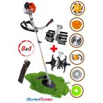 SUPERTURBO 20HPX 8IN1 8 Multi Başlıklı Benzinli Yan Tip Tırpan Ot Biçme Çapalama Makinesi + 2 Super Çapa Seti
