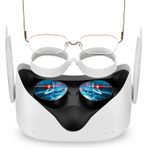 SUPERUS Silikon Çizilmez Lens Koruyucu - VR Gözlük Ara Parça Oculus GO/Oculus Quest 1/Oculus Quest 2/Oculus Rift S - VR Aksesuarları Gözlüklerin VR Lensleri Çizilmesini Önler (Beyaz)
