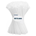 Supervac 10 x 550MM Plastik Kelepçe, Kablo Bağı, Cırt Kelepçe 10*550 100'LÜ Paket Beyaz