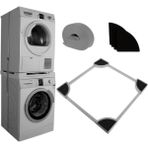 Supervac Çamaşır Makinesi Kurutma Makinesi Istifleme Birleştirme Kiti Ayarlanabilir Vestel, Regal Gri - Inox Modeller ile Uyumlu - 42244332