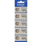 SUPEX CR2032 3V Lityum Düğme Pil 5'Lİ Kart