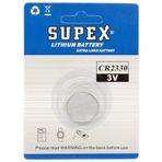 Supex CR2330 3 Volt Tekli Lityum Pil