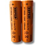 Supex SP-18650-1200F 3.7V 1200MAH Li-Ion Pil Başlıksız 2'li