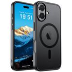 SUPFINE Telefon için Manyetik 2025 Kılıf (Askeri Sınıf Düşme Koruması) İnce Yarı Saydam Mat Darbeye Dayanıklı Parmak İzi Önleyici Telefon Kılıfı, Siyah-6,3
