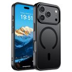 SUPFINE Telefon Pro 2025 için Manyetik Kılıf (Askeri Sınıf Düşme Koruması) İnce Yarı Saydam Mat Darbeye Dayanıklı Parmak İzi Önleyici Telefon Pro Kılıf, Siyah-6,3