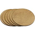 Supla Levha 12 Adet 3 mm Ham Mdf 10 cm Çap Yuvarlak Çay Bardak Altlığı Supla